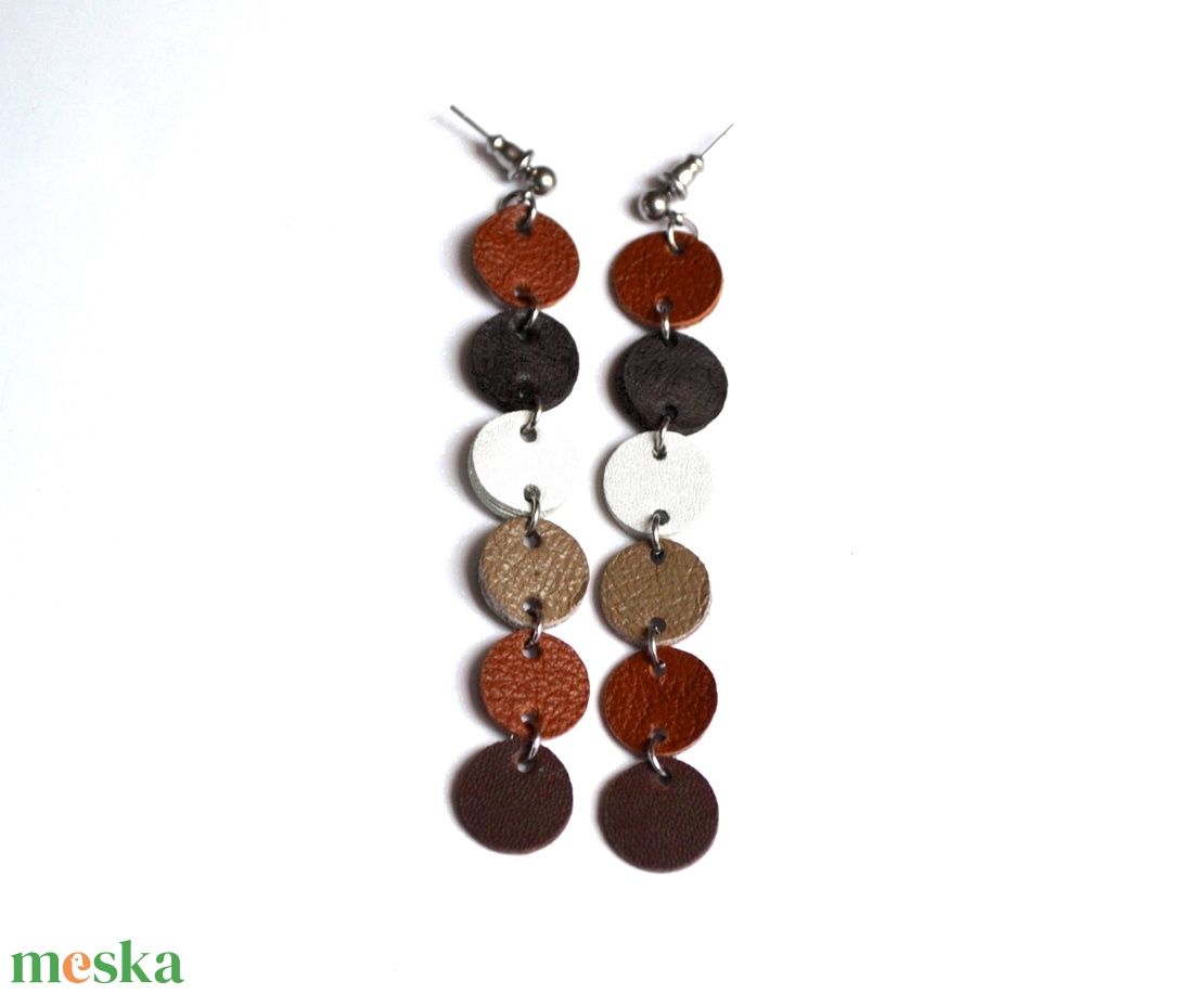 Pille-Coffee-fülbevaló valódi bőrből - ékszer - fülbevaló - lógó fülbevaló - Meska.hu Pille-Coffee-fülbevaló valódi bőrből - ékszer - fülbevaló - lógó fülbevaló - Meska.hu