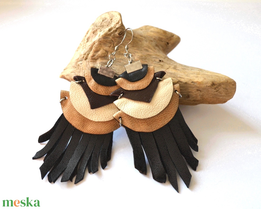Etno Rustic-extra fülbevaló valódi bőrből - ékszer - fülbevaló - Meska.hu Etno Rustic-extra fülbevaló valódi bőrből - ékszer - fülbevaló - Meska.hu