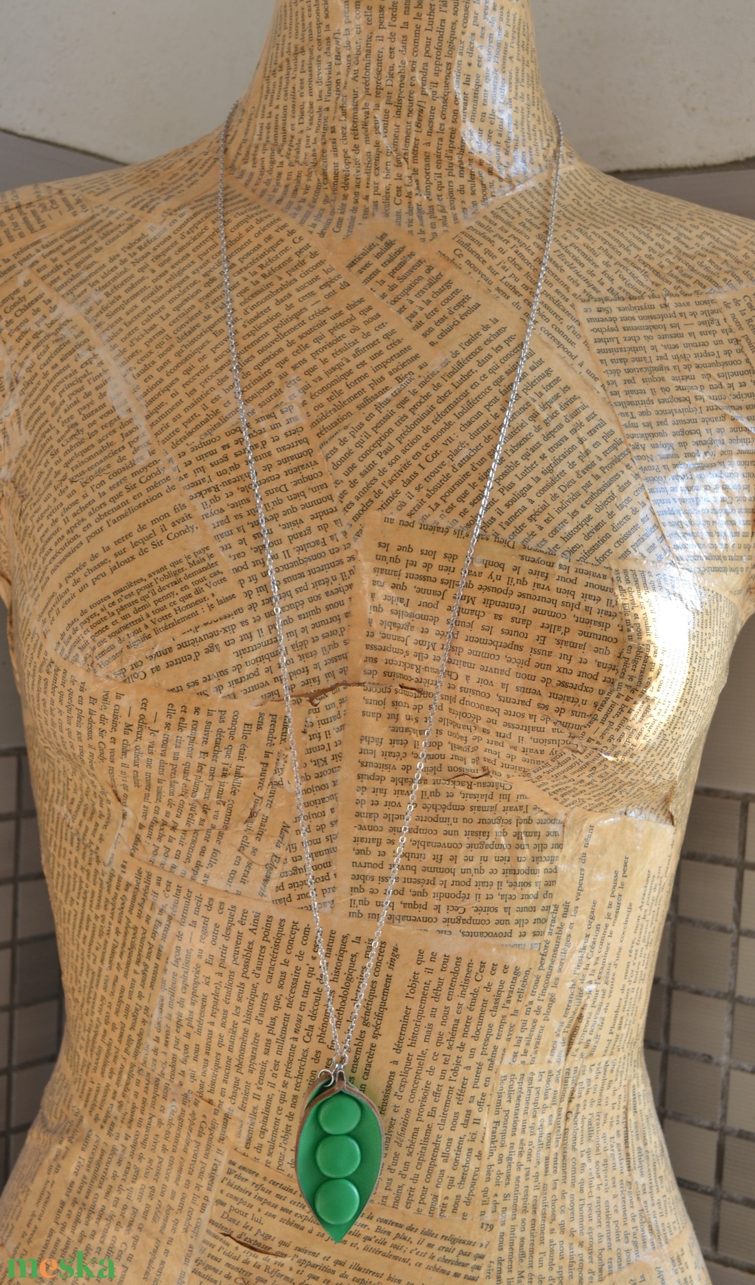 Borsó-extra hosszú nyaklánc valódi bőrrel - ékszer - nyaklánc - hosszú nyaklánc - Meska.hu