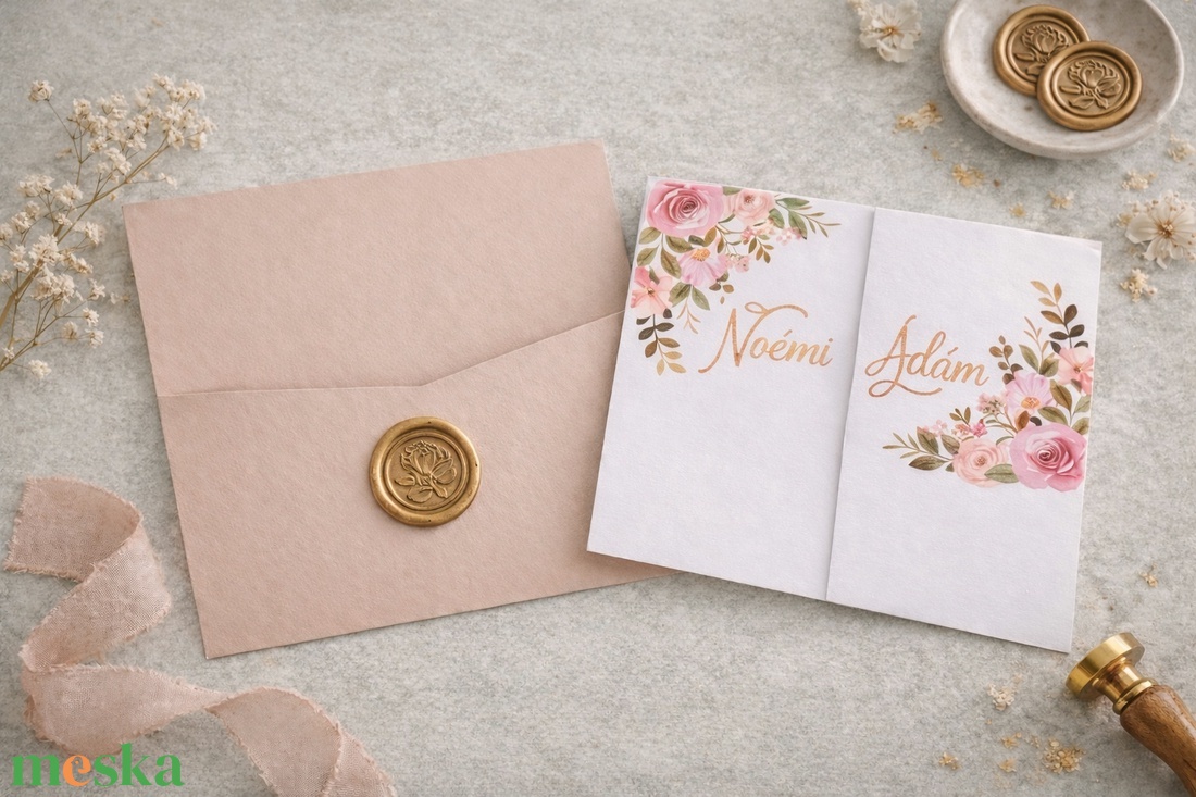 Romantic one# - esküvő - meghívó & kártya - meghívó - Meska.hu