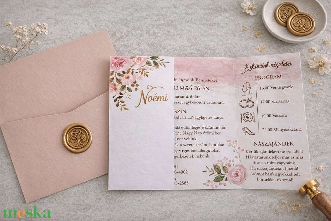 Romantic one# - esküvő - meghívó & kártya - meghívó - Meska.hu