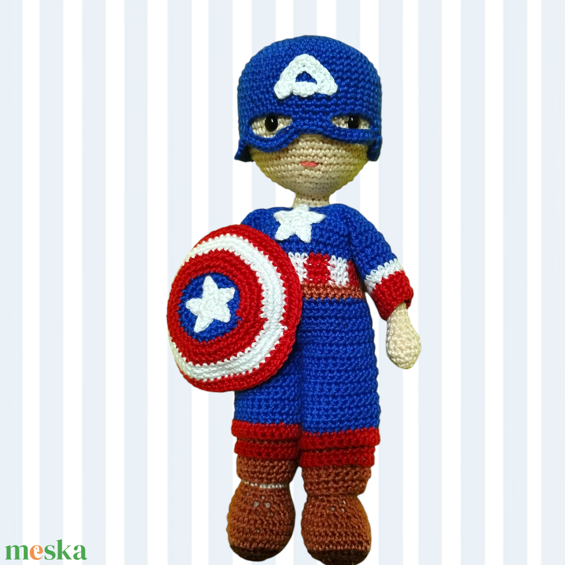 Amerika kapitány  - játék & sport - baba & babaház - öltöztethető baba - Meska.hu