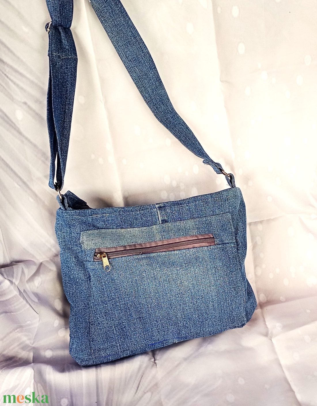 Cipzáros farmer válltáska - táska & tok - kézitáska & válltáska - kézitáska - Meska.hu