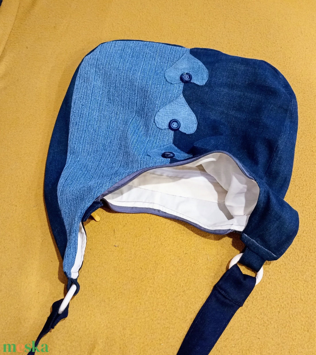 Nagy méretű farmer válltáska - táska & tok - kézitáska & válltáska - nagy pakolós táska - Meska.hu