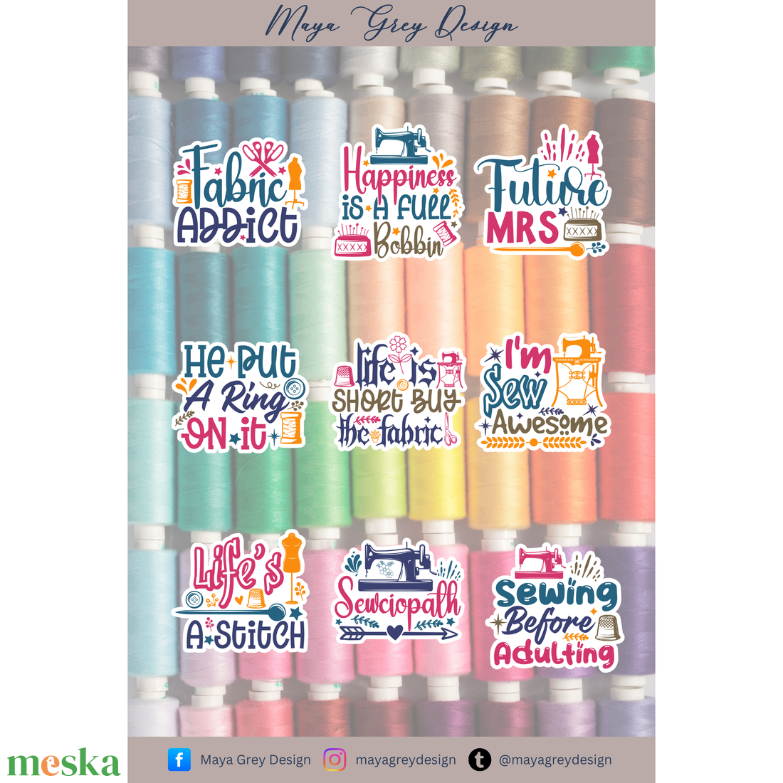 Varrás matricaív 2. - otthon & életmód - papír, írószer - matrica, matrica csomag - Meska.hu