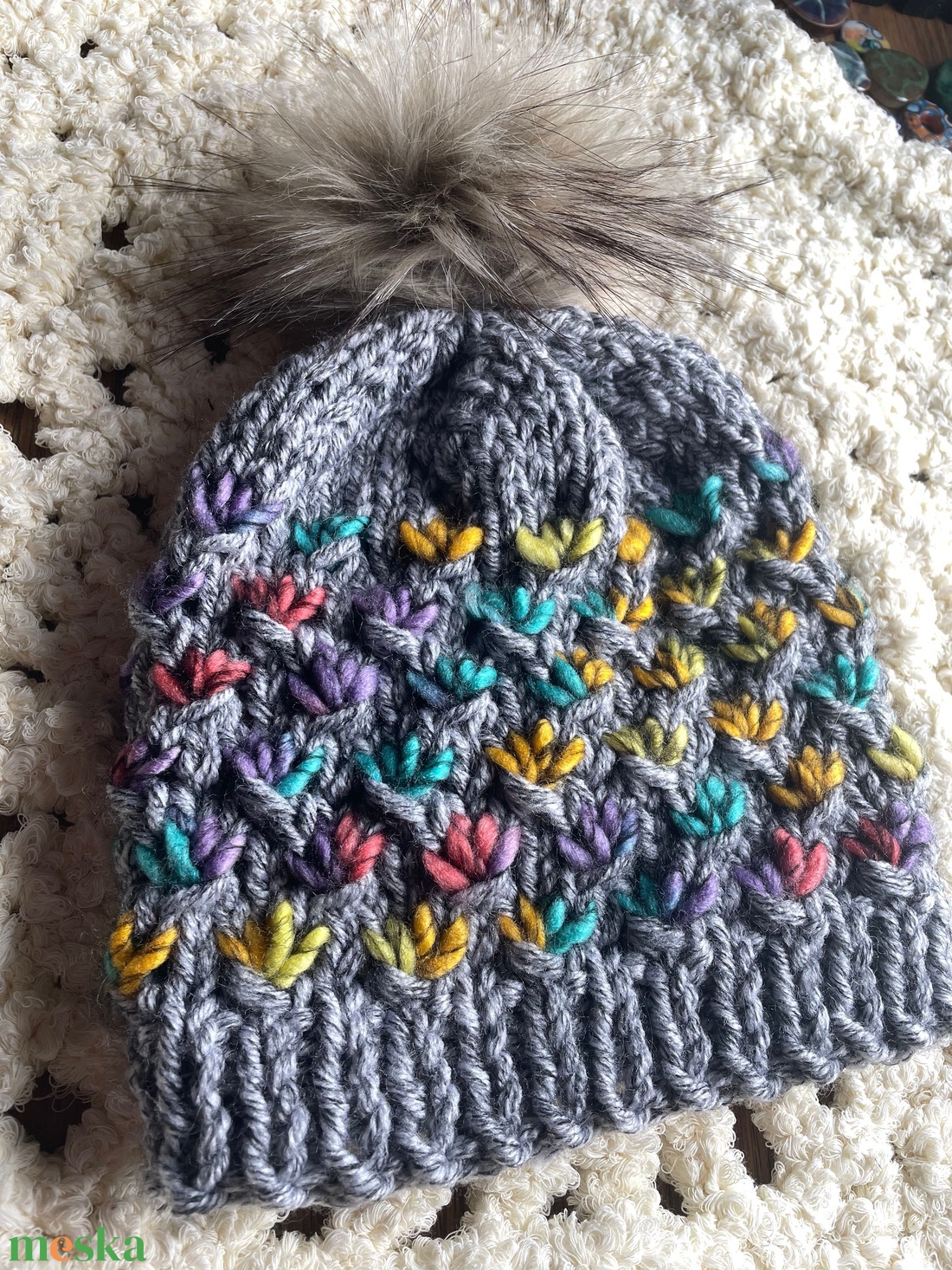 Kötött sapka - ruha & divat - sál, sapka, kendő - sapka - Meska.hu