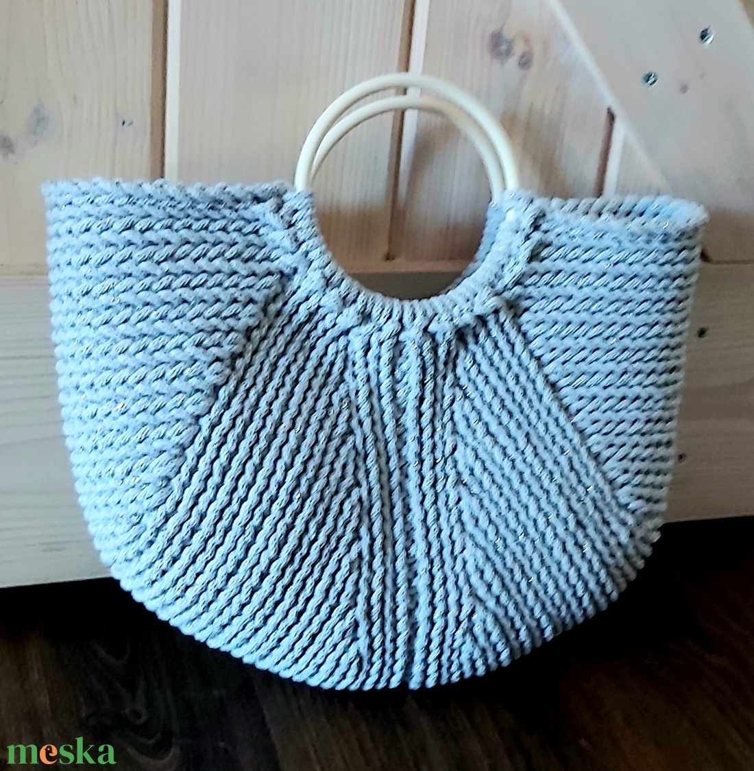 Horgolt kosártáska - táska & tok - kosár - Meska.hu