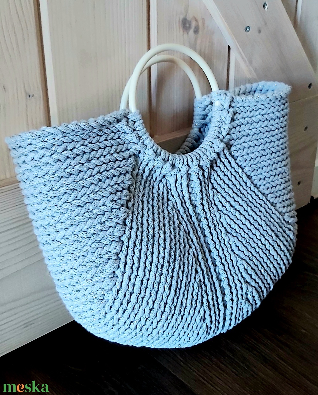Horgolt kosártáska - táska & tok - kosár - Meska.hu