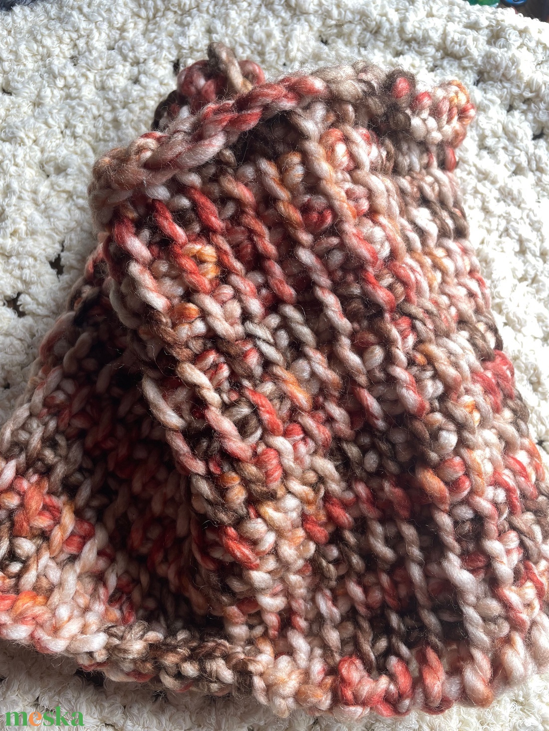 Kötött csősál - ruha & divat - sál, sapka, kendő - sál - Meska.hu