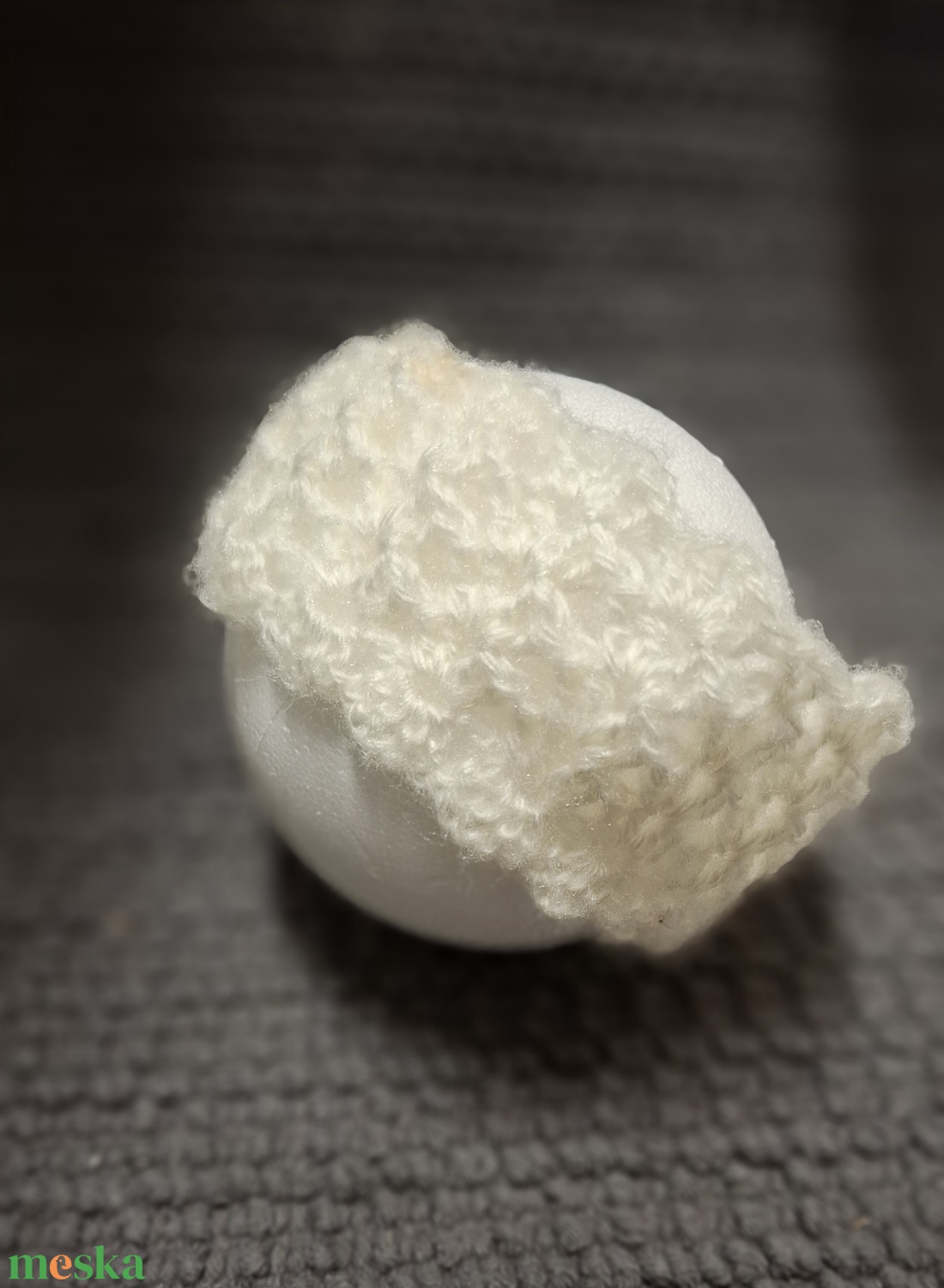 Horgolt csipke baba fejpánt - baba - mama - babafotózás - újszülött sapka fotózásra - Meska.hu