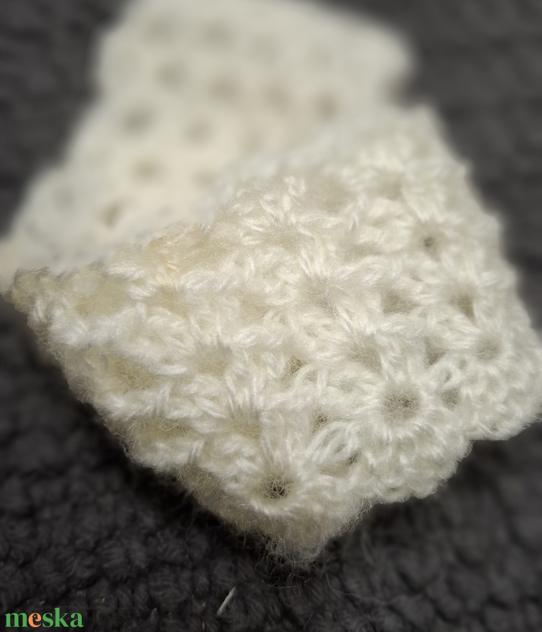 Horgolt csipke baba fejpánt - baba - mama - babafotózás - újszülött sapka fotózásra - Meska.hu