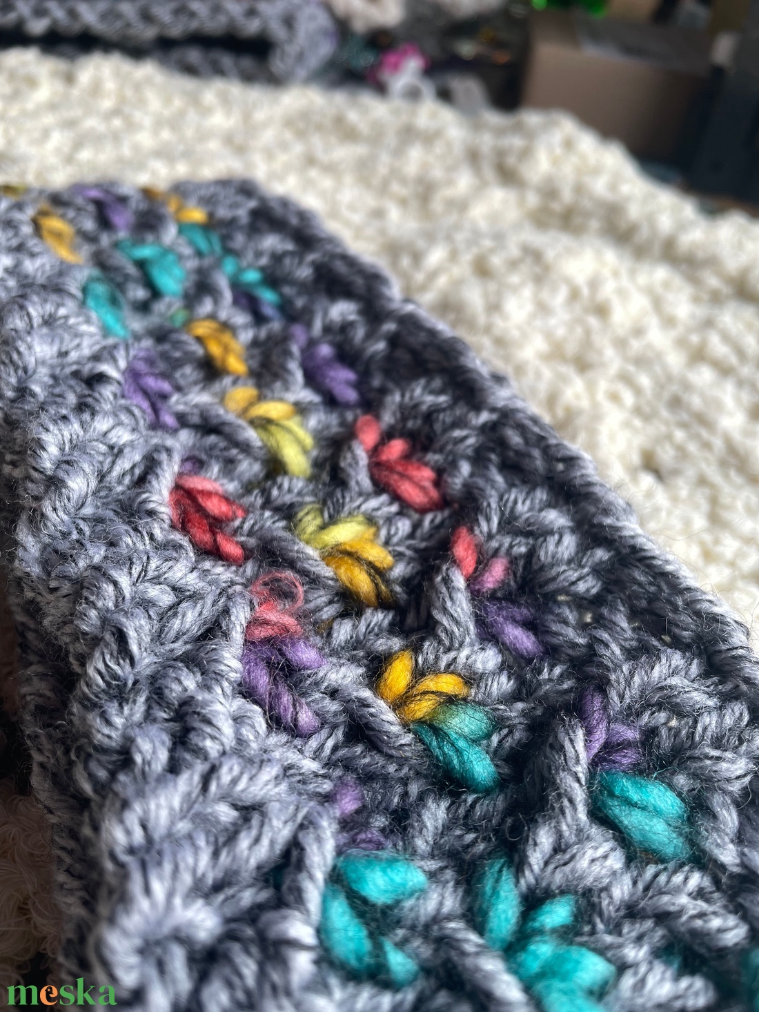 Kötött fejpánt, fülvédő - ruha & divat - sál, sapka, kendő - fejpánt - Meska.hu