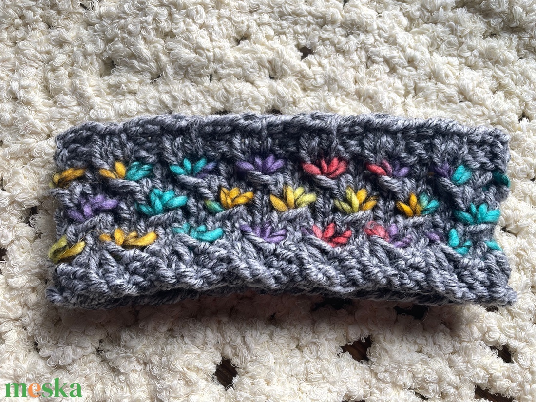 Kötött fejpánt, fülvédő - ruha & divat - sál, sapka, kendő - fejpánt - Meska.hu