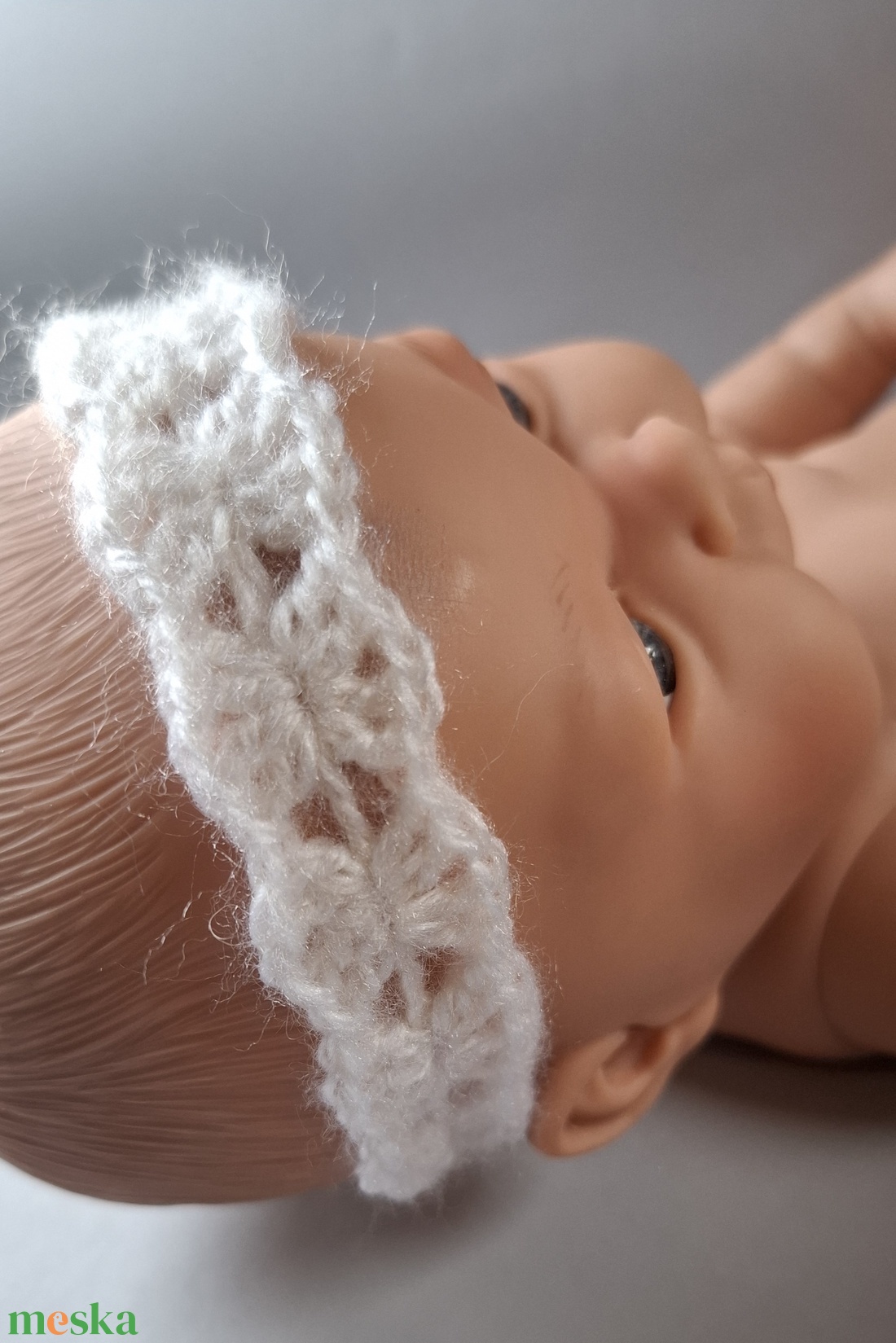 Horgolt fejpánt babafotózáshoz - baba - mama - babafotózás - babafotózási kellékek - Meska.hu