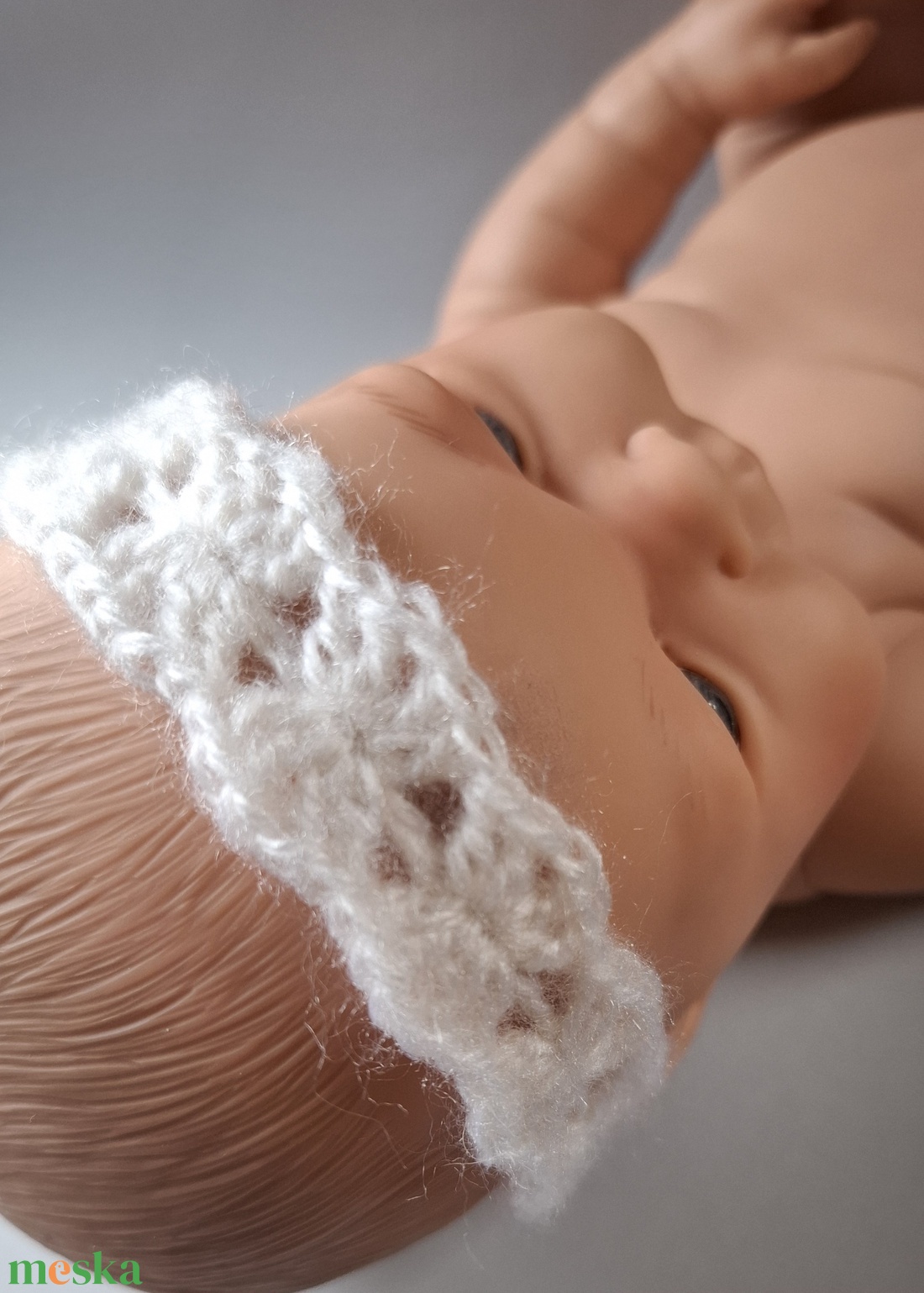 Horgolt fejpánt babafotózáshoz - baba - mama - babafotózás - babafotózási kellékek - Meska.hu