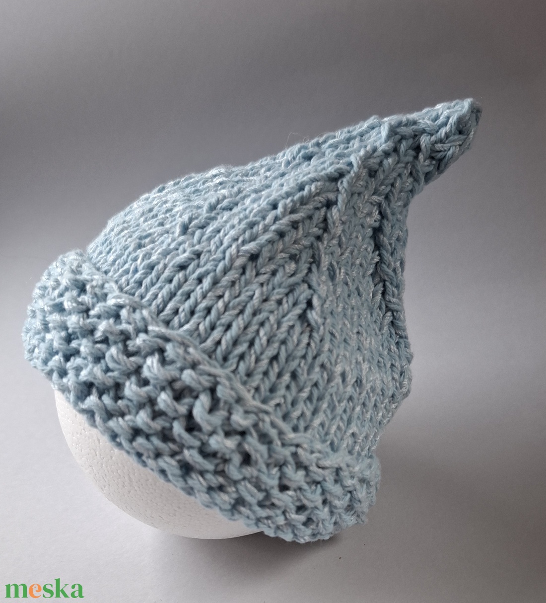 Kötött babasapka újszülöttfotózáshoz - baba - mama - babafotózás - újszülött sapka fotózásra - Meska.hu