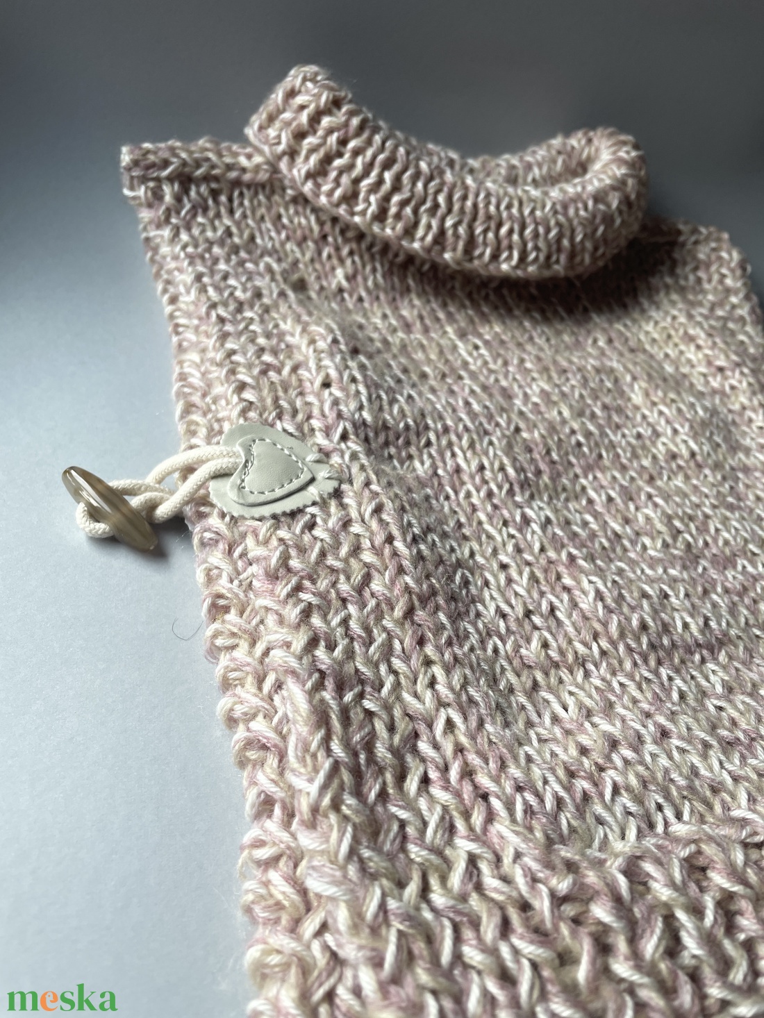 Kötött baba mellény - baba - mama - babaruházat - baba mellény - Meska.hu