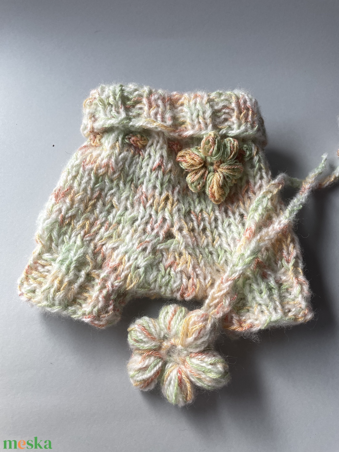 Kötött babaruha szett újszülöttfotózáshoz - baba - mama - babafotózás - szett újszülött fotózásra - Meska.hu