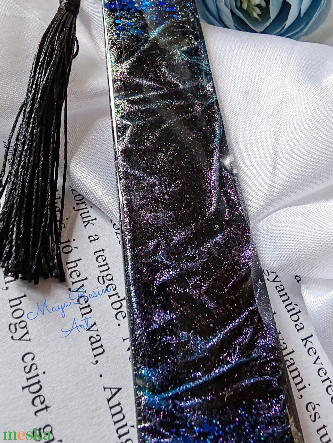 Bársony éj könyvjelző - könyv & zene - könyvjelző - Meska.hu