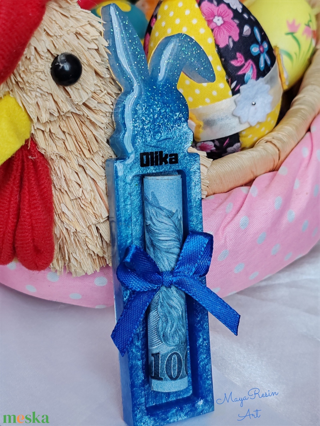 Húsvéti Pénzátadó Nyuszi - ünnepi díszek, dekorációk - húsvéti díszek és dekorációk - húsvéti ajándékátadó - Meska.hu