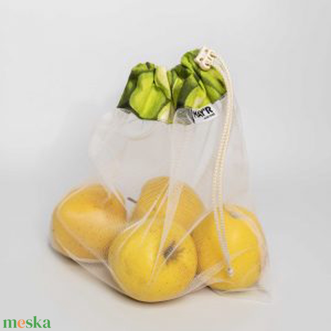 MAYR 5 db-os bevásárló ökozsák  szett almás - táska & tok - bevásárlás & shopper táska - zöldség/gyümölcs zsák - Meska.hu