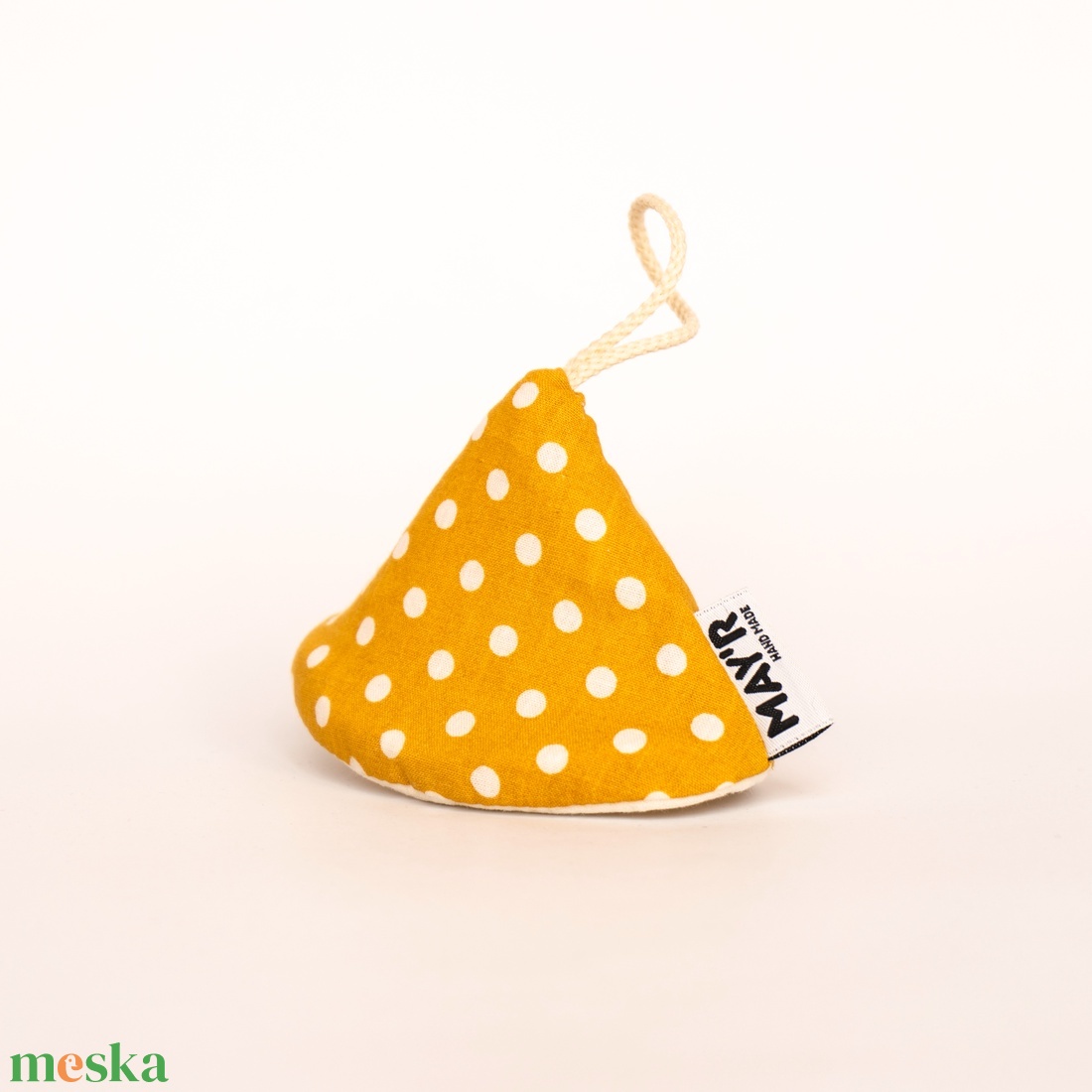 MAY�R Edényfogó �okker sárga pöttyös - otthon & életmód - konyhafelszerelés, tálalás - konyhai textil - edényfogó & edényfedő - Meska.hu