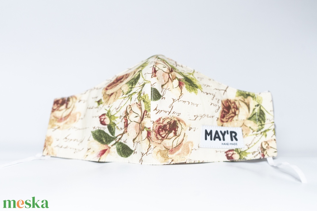 MAY'R 3 rétegű maszk, narancs rózsás - női - női - Meska.hu