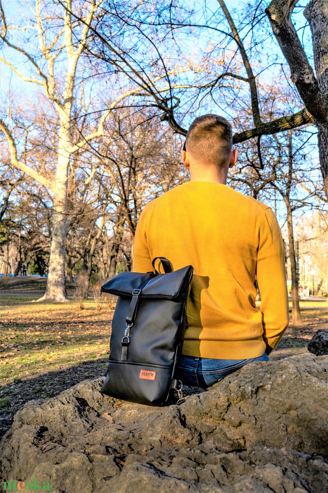 MAY'R L-es Roll Top city bag táska/hátitáska - táska & tok - hátizsák - roll top hátizsák - Meska.hu