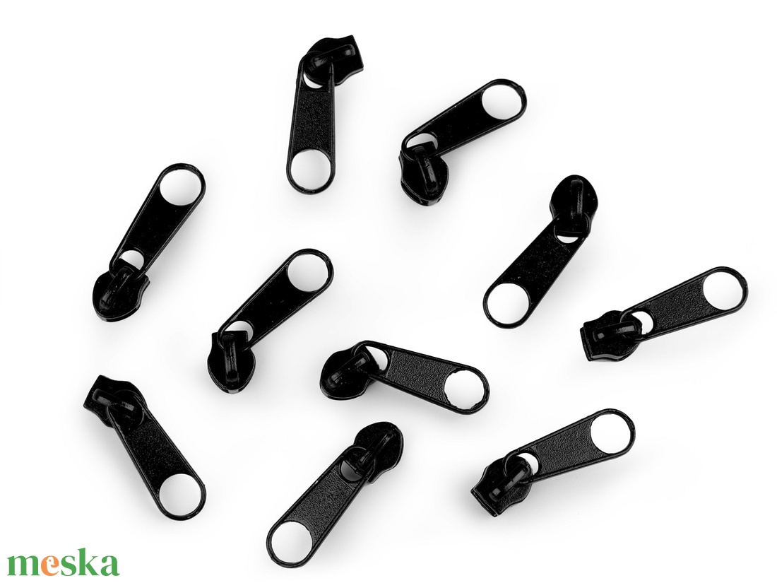 Cipzár húzóka spirálcipzárhoz szélessége 7 mm, fekete - kellékek & szerszámok - rövidáru - Meska.hu