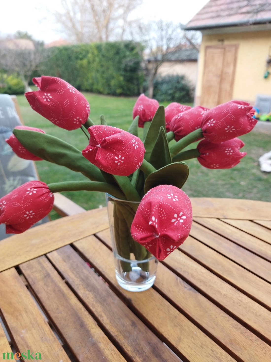 Lágyszárú Textil tulipán - esküvő - dekoráció - asztaldísz - Meska.hu