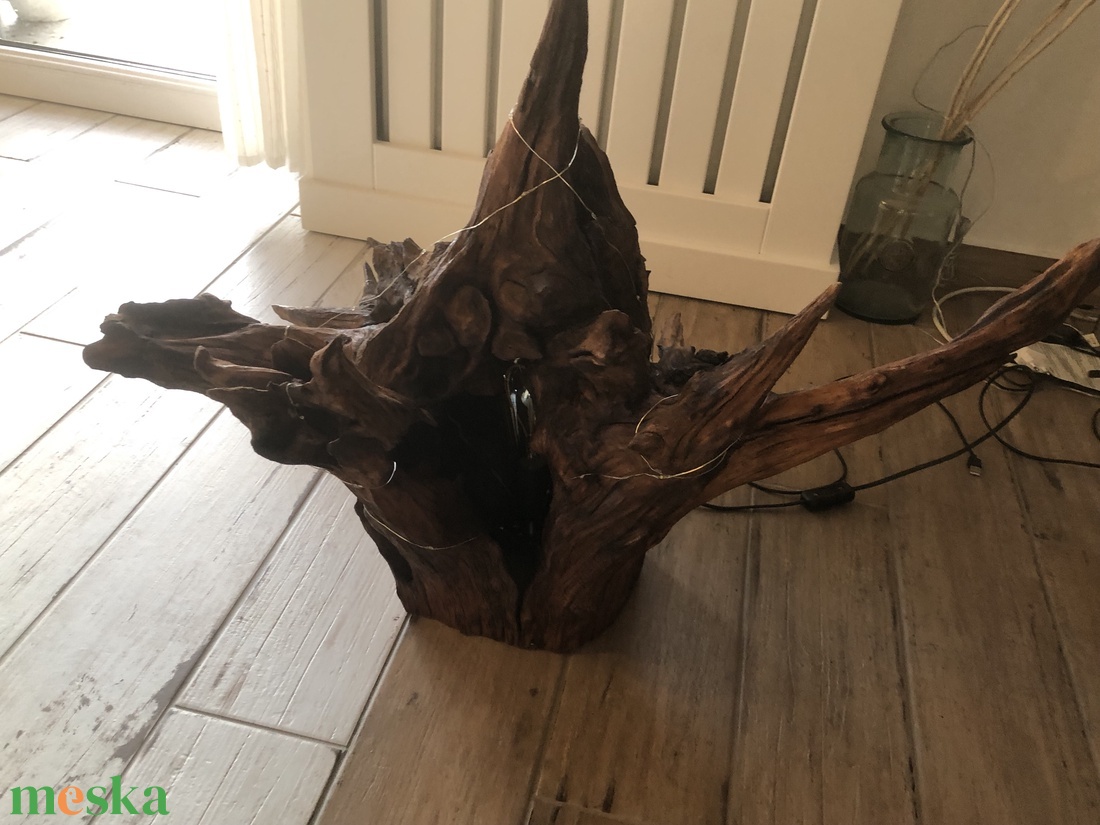 Rusztikus egyedi fa hangulatlámpa - otthon & életmód - lámpa - hangulatlámpa - Meska.hu