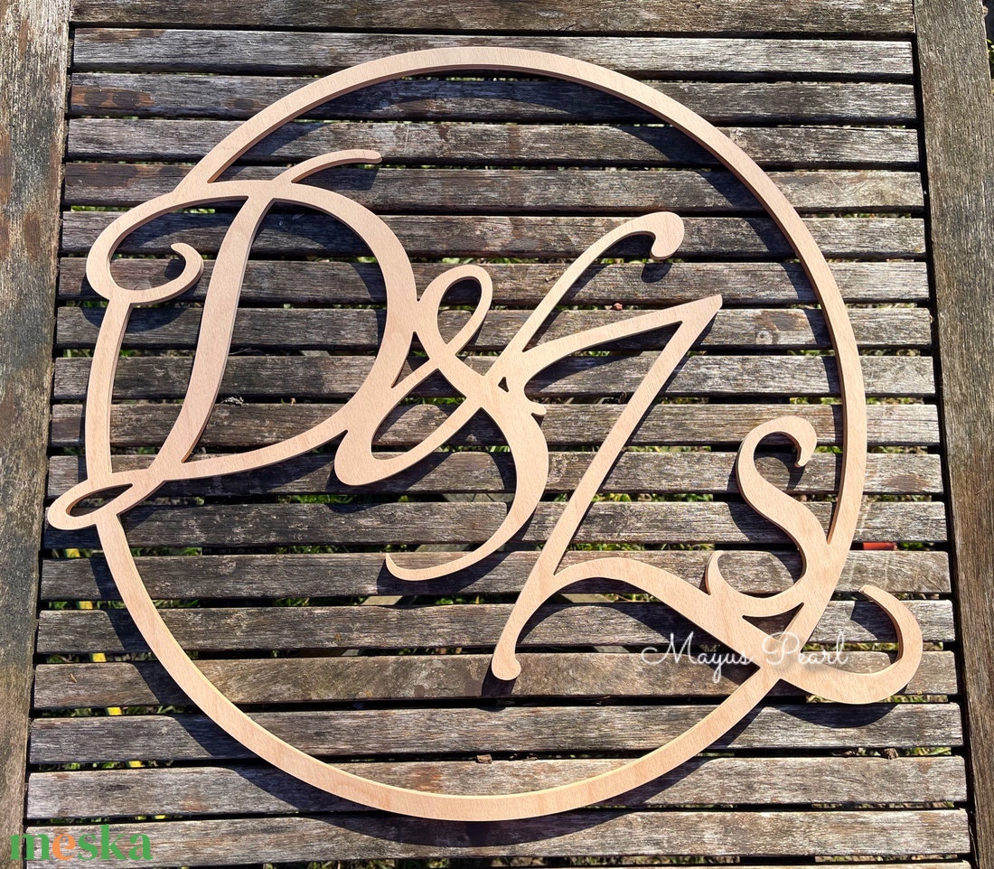 Esküvői monogrammos háttérdísz fa karika - esküvő - dekoráció - helyszíni dekor - Meska.hu Esküvői monogrammos háttérdísz fa karika - esküvő - dekoráció - helyszíni dekor - Meska.hu