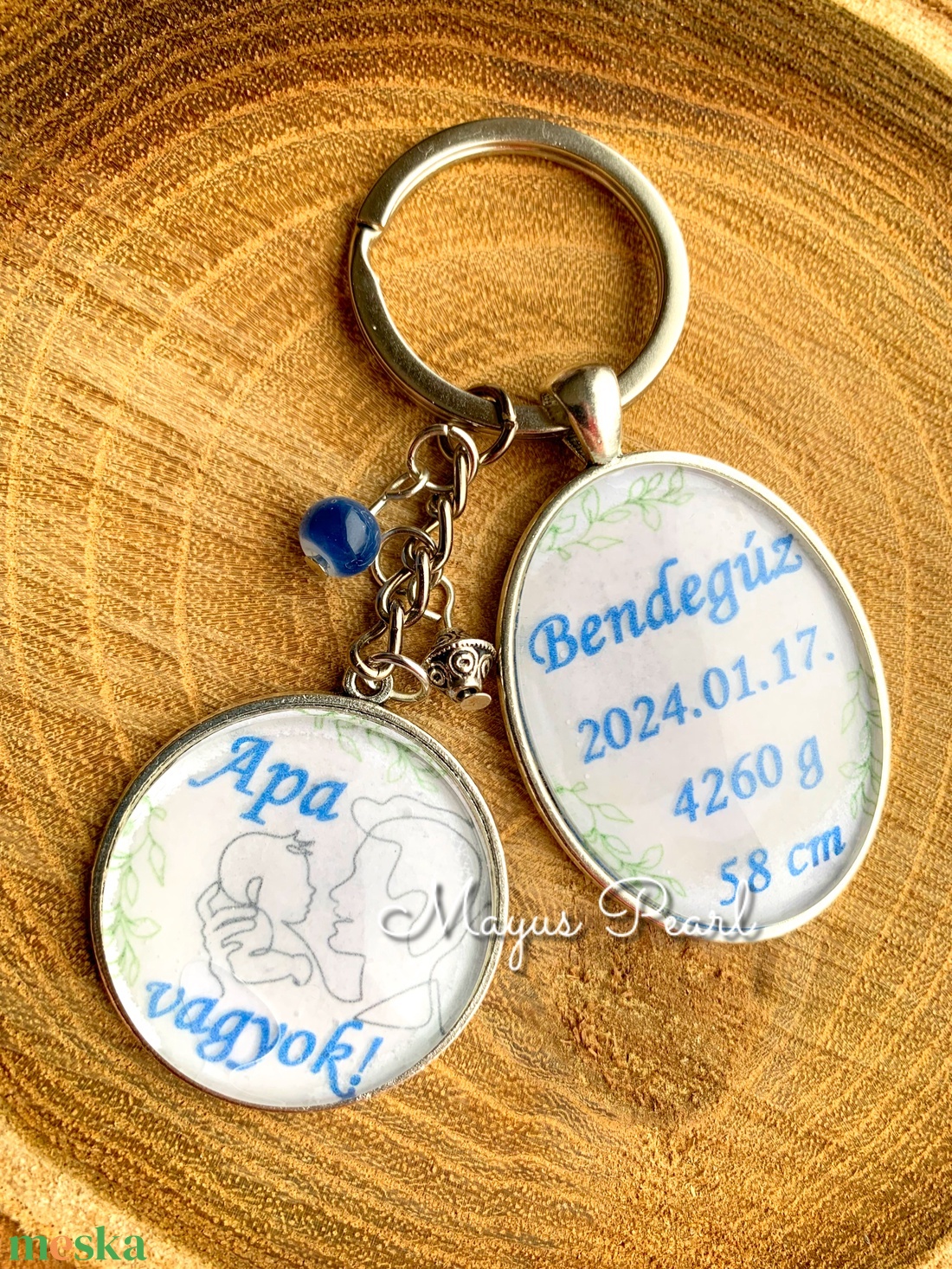 Kulcstartó apukáknak, anyukáknak ajándékba - táska & tok - kulcstartó & táskadísz - kulcstartó - Meska.hu