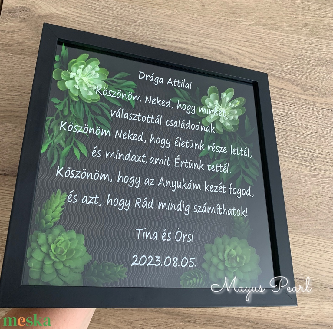 Pozsgás apukás szülőköszöntő - esküvő - emlék & ajándék - szülőköszöntő ajándék - Meska.hu