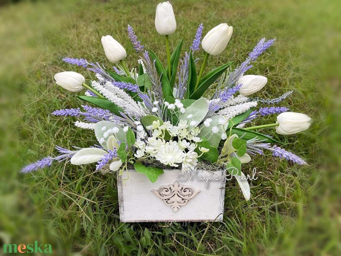 Tulipános, levendulás asztaldísz - otthon & életmód - dekoráció - asztal és polc dekoráció - asztaldísz - Meska.hu Tulipános, levendulás asztaldísz - otthon & életmód - dekoráció - asztal és polc dekoráció - asztaldísz - Meska.hu