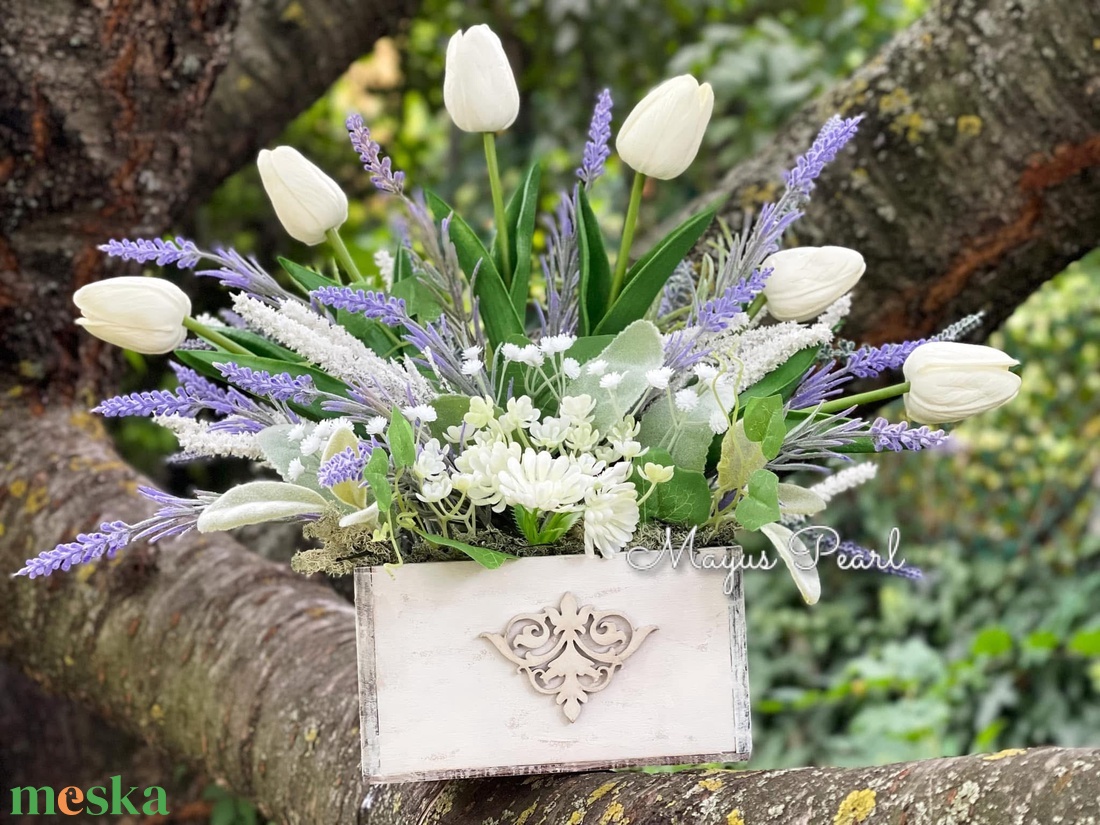 Tulipános, levendulás asztaldísz - otthon & életmód - dekoráció - asztal és polc dekoráció - asztaldísz - Meska.hu Tulipános, levendulás asztaldísz - otthon & életmód - dekoráció - asztal és polc dekoráció - asztaldísz - Meska.hu