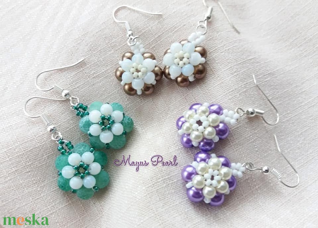 Gyöngyvirág fülbevaló - ékszer - fülbevaló - lógó fülbevaló - Meska.hu