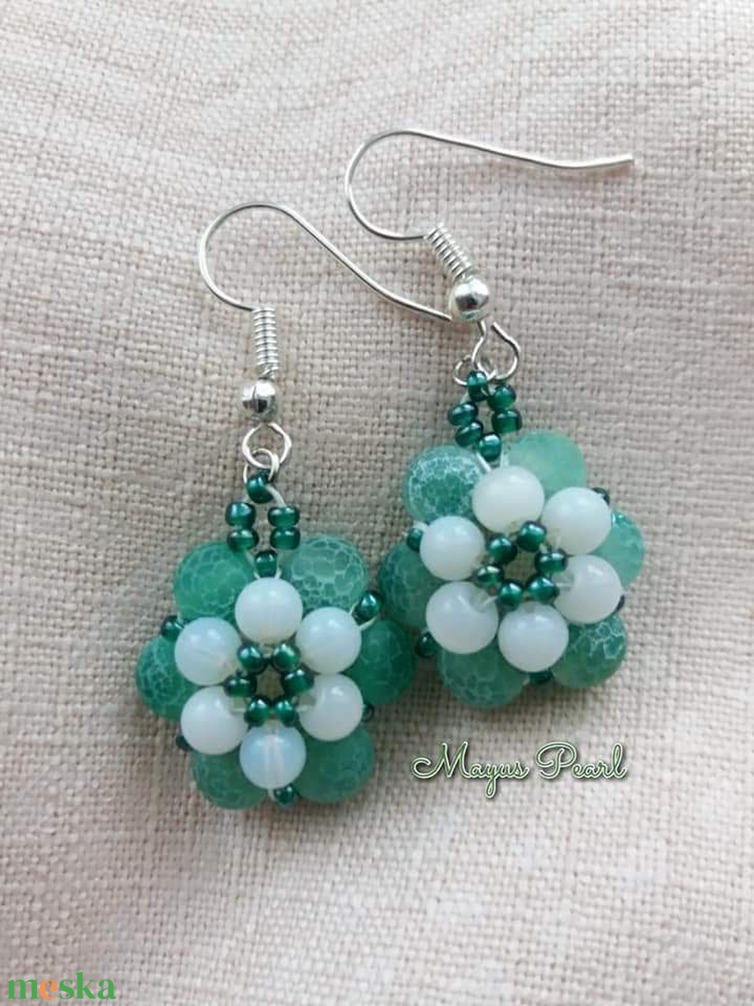 Gyöngyvirág fülbevaló - ékszer - fülbevaló - lógó fülbevaló - Meska.hu