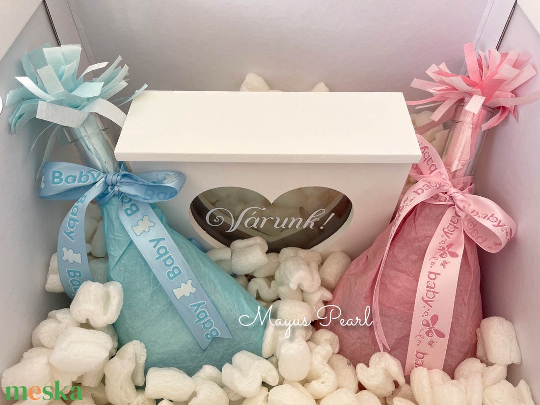 Gender party szett -babaváró bulira - játék & sport - babalátogató ajándékcsomag - Meska.hu