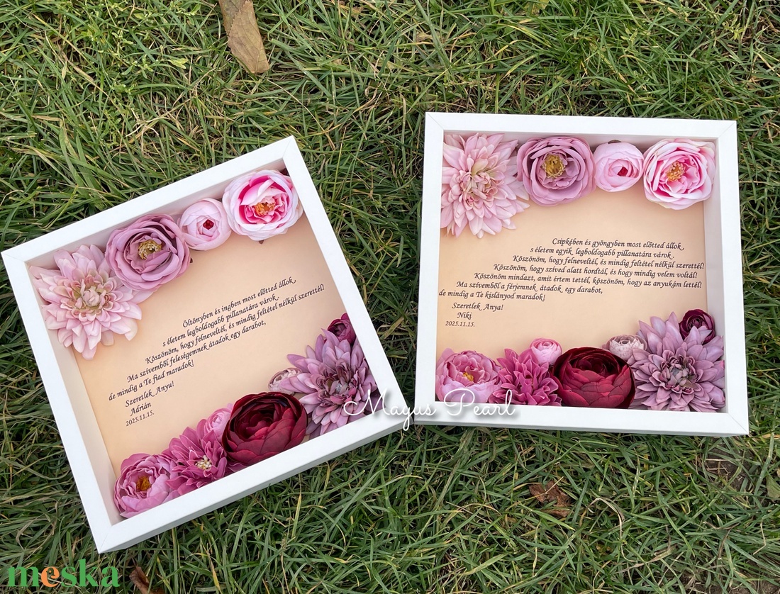 Virágos szülőköszöntő ajándék - esküvő - emlék & ajándék - szülőköszöntő ajándék - Meska.hu