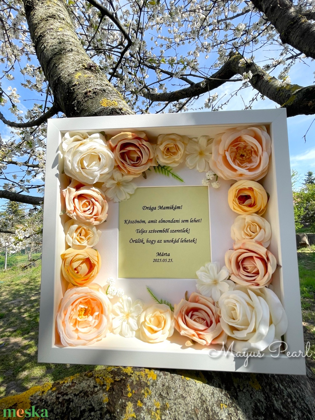 Virágos szülőköszöntő ajándék - esküvő - emlék & ajándék - szülőköszöntő ajándék - Meska.hu