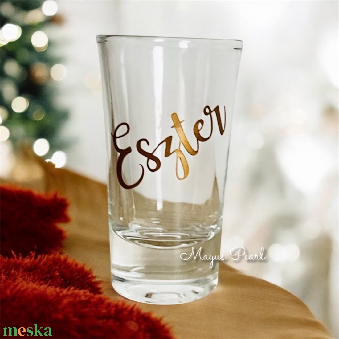 Egyedi feliratos feles pohár - esküvő - emlék & ajándék - nászajándék - esküvői pohár, pohárszett - Meska.hu