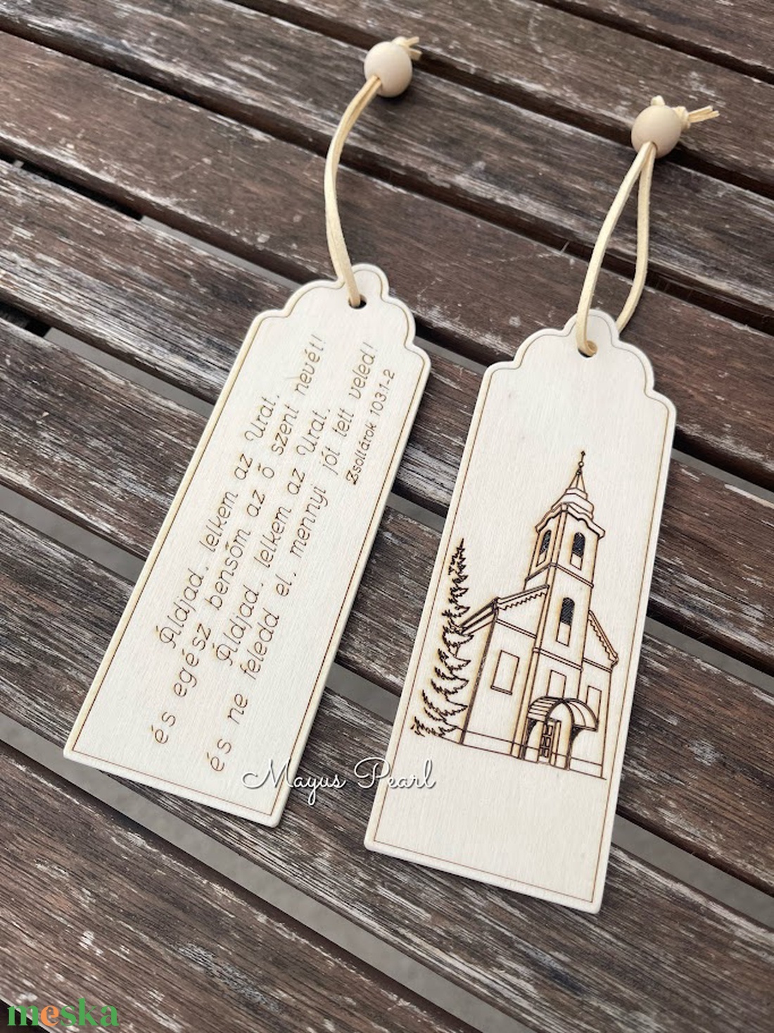 Fa könyvjelző tetszőleges szöveggel, mintával - könyv & zene - könyvjelző - Meska.hu