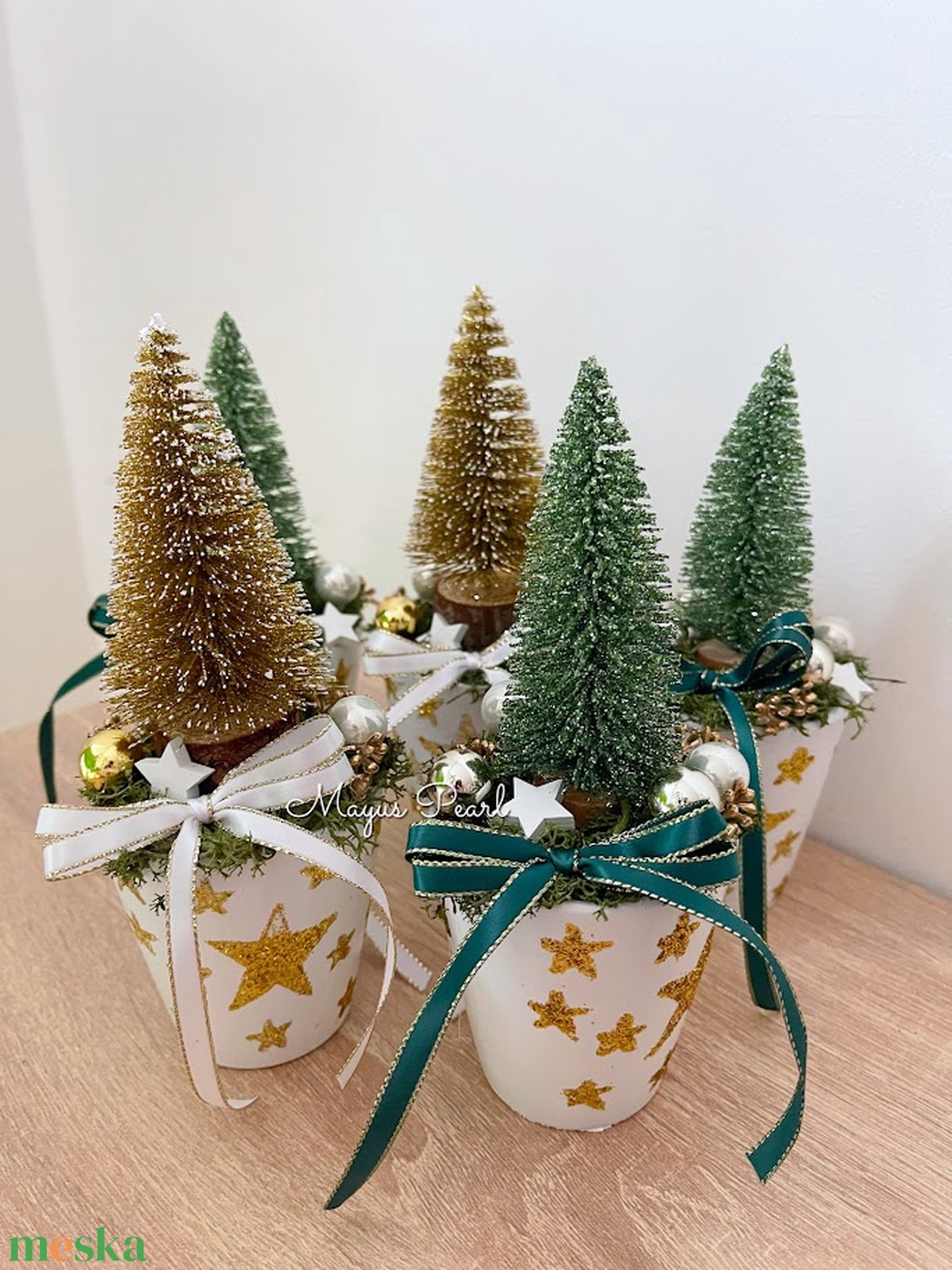 Karácsonyi fenyőfás asztaldísz - kicsi - karácsony - adventi díszek - adventi asztaldísz - Meska.hu