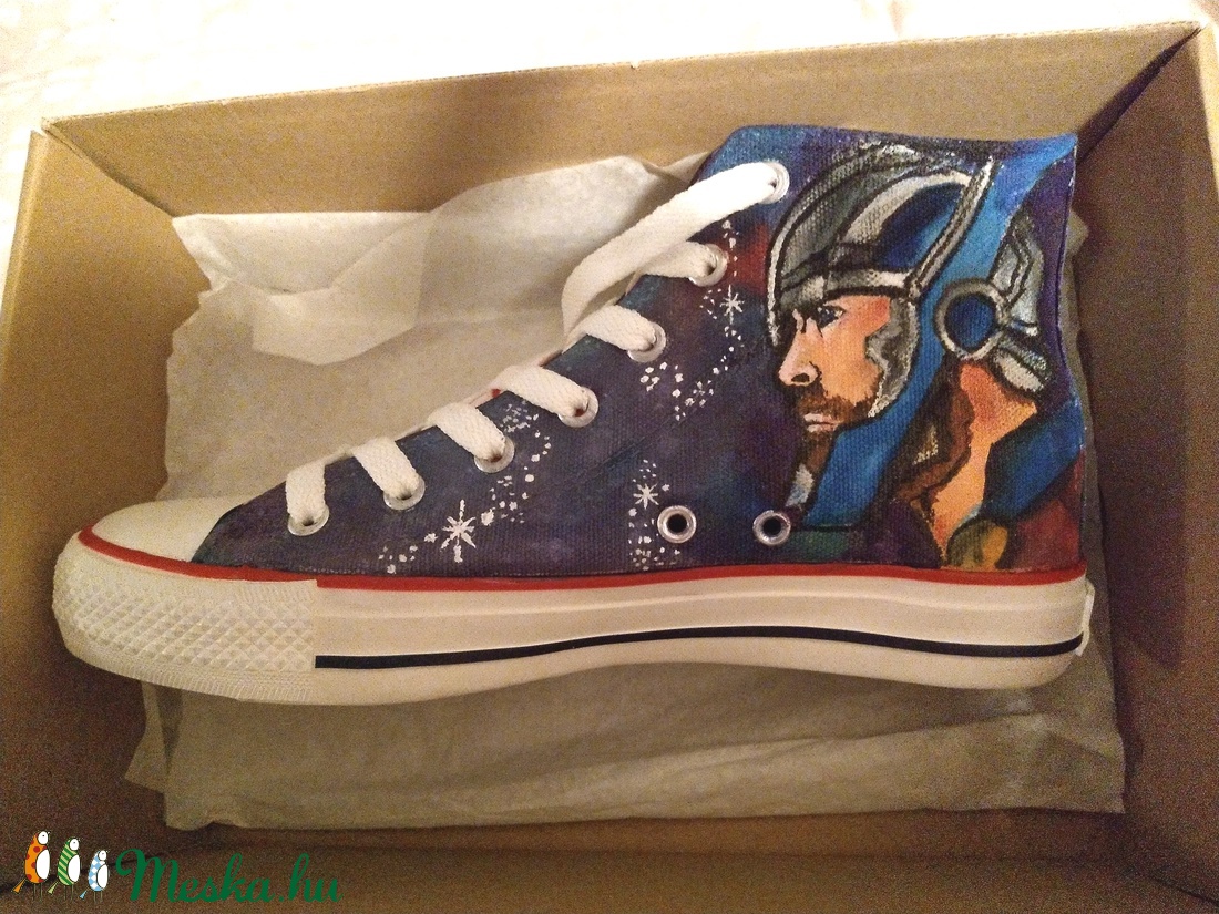 Egyedi festett cipők - Fehér textil cipők festését vállalom - ruha & divat - cipő & papucs - cipő, szandál - Meska.hu