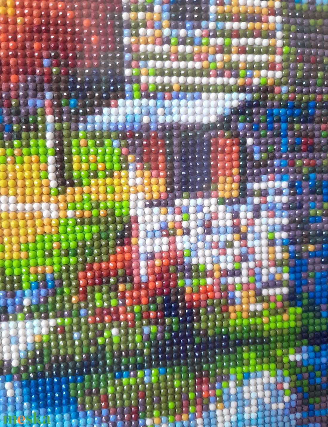 Őszi vízimalom � 40x50 cm-es gyémántszemes falikép - otthon & életmód - dekoráció - kép & falikép - vászonkép - Meska.hu