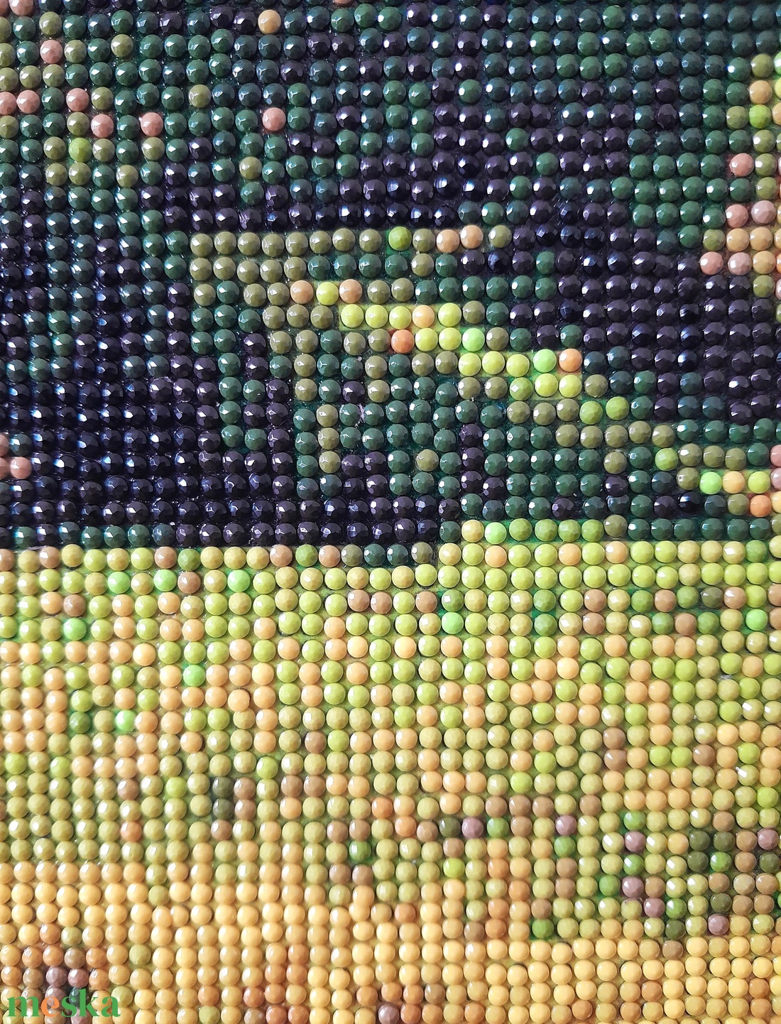 Aranyló dombvidék � 40x50 cm-es gyémántszemes falikép - otthon & életmód - dekoráció - fali és függő dekoráció - falra akasztható dekor - Meska.hu