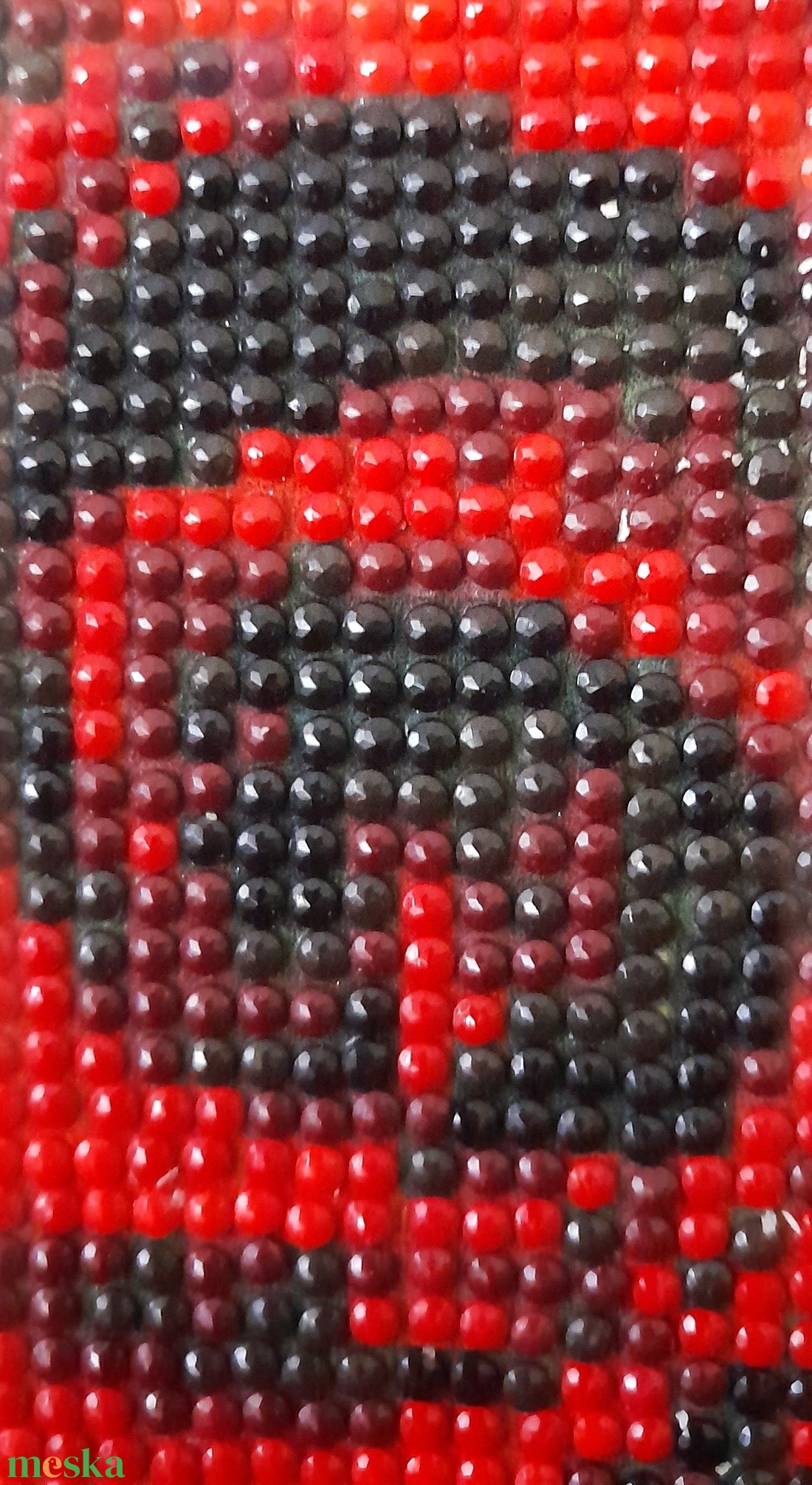 Elegáns rózsa kávéval � 40x40 cm-es gyémántszemes falikép - otthon & életmód - dekoráció - fali és függő dekoráció - falra akasztható dekor - Meska.hu