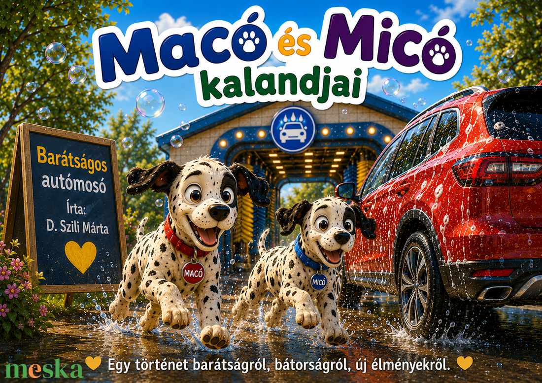 Macó és Micó kalandjai az Autómosóban - PDF mesekönyv óvodásoknak - könyv & zene - könyv - Meska.hu
