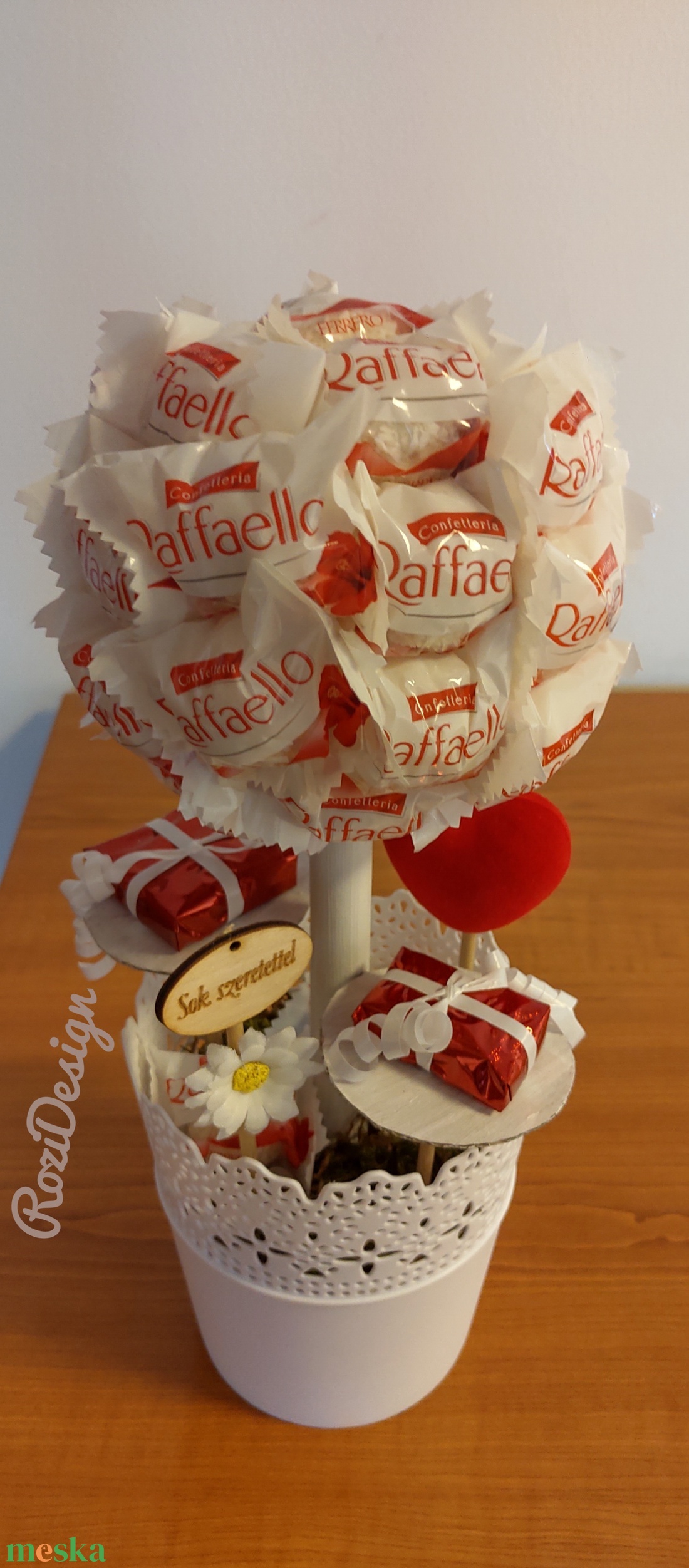 Raffaello fa, csokoládé fa, bon bon fa, anyák napjára, ballagásra, ajándékba  - esküvő - emlék & ajándék - szülőköszöntő ajándék - Meska.hu